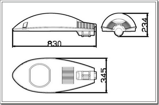 220000lm 2000K HID Sokak Lambaları, 200W Yüksek Basınçlı Sodyum Sokak Lambası