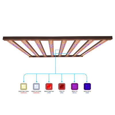 Kapalı Bitkiler 960w 1000w 6x6 Kapsama İçin Led Grow Işıkları
