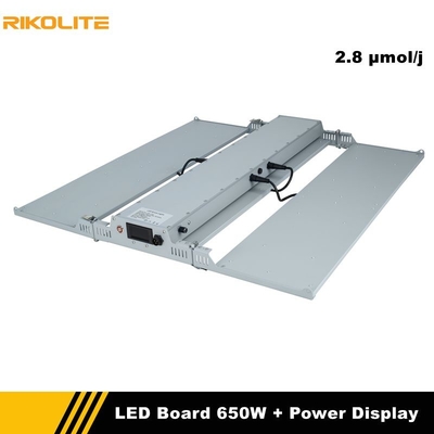 Rikolite Bahçıvanlık LED Grow Lights 650w Kuantum Panoları, Güç Göstergesi İşlevli
