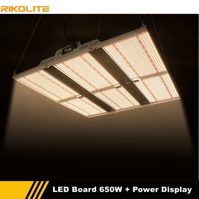Rikolite Bahçıvanlık LED Grow Lights 650w Kuantum Panoları, Güç Göstergesi İşlevli