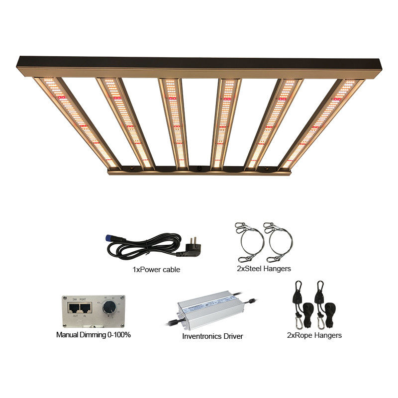 240VAC 2.7μmol / J Bahçe Bitkileri Led Grow Işıklar 320W 6 Sütun Tam Spektrum